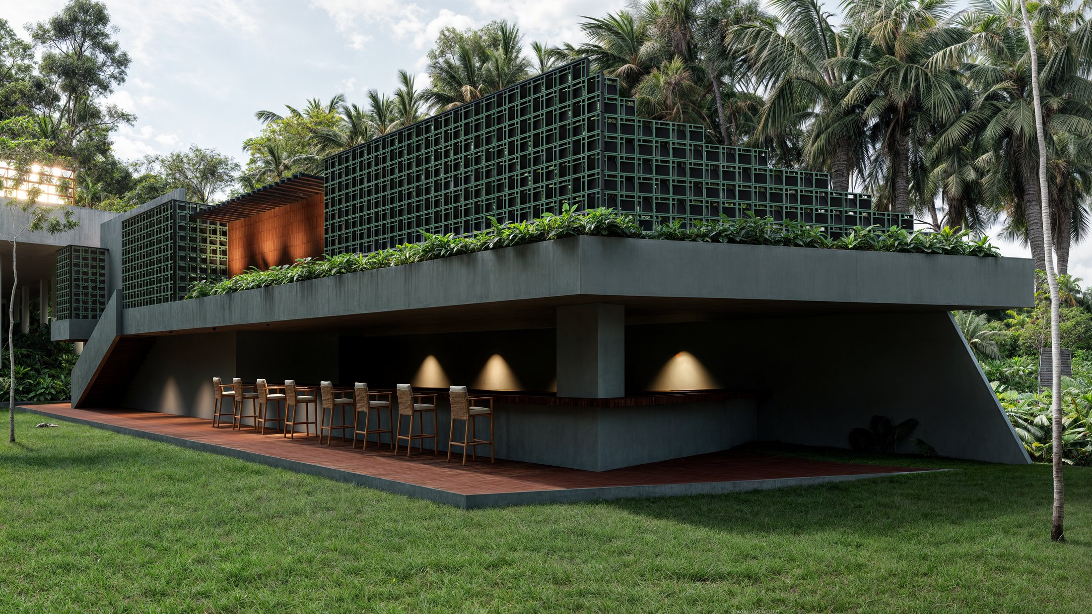 Cocina de la región, frente al agua